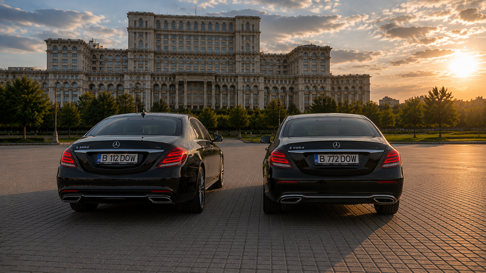 Mercedes S-Class and E-Class car rental with driver in Bucharest – David Intercar